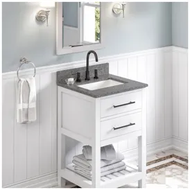 Boulder Cultured Marble Vanity Top, rectangle bowl cutout