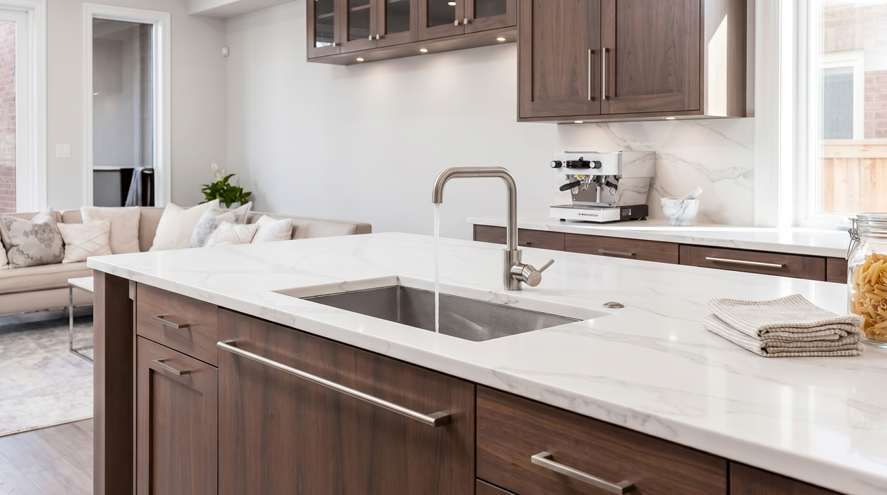 Quartz countertops at Klassikasa showroom Dania Beach