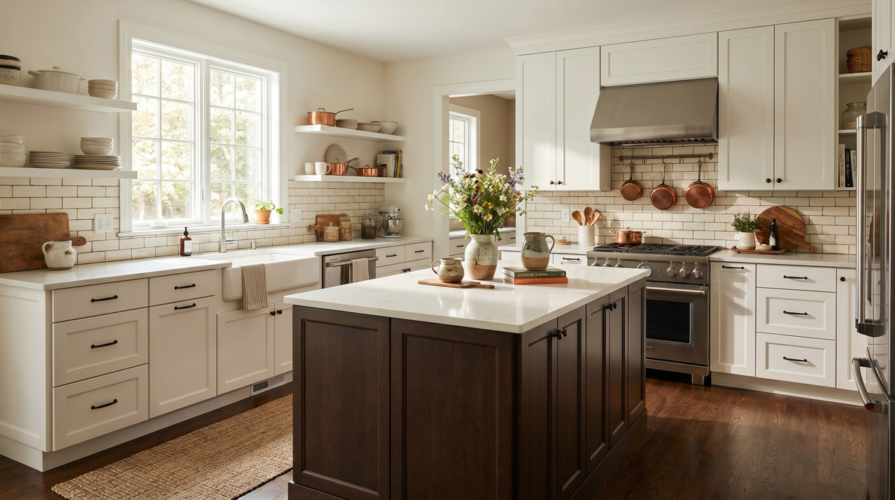 Shaker style kitchen cabinets at Klassikasa showroom Dania Beach FL